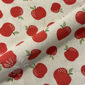 Țesătură decorativă Linenlook premium Apple Happy Joy