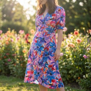 Viscoză ECOVERO Flowers design D digital print