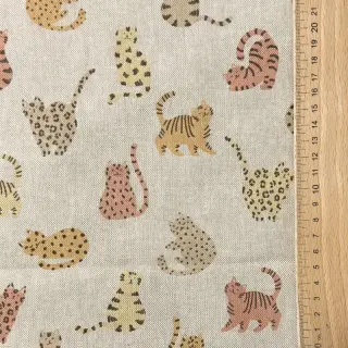 Țesătură decorativă Linenlook premium Cute Wild Cat