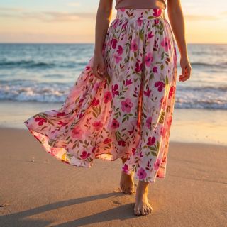 Viscoză RADIANCE Flowers Conie pink digital print