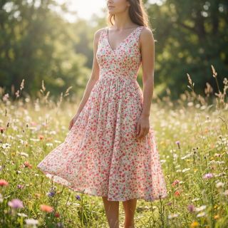 Viscoză RADIANCE Flowers Morene digital print