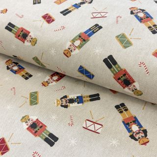 Țesătură decorativă Linenlook premium Nutcracker Candy Drum