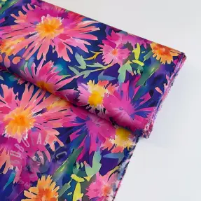 Viskóza SATIN Flowers Danna digital print