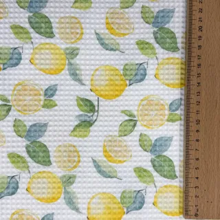 Țesătură din bumbac waffle Lemons digital print