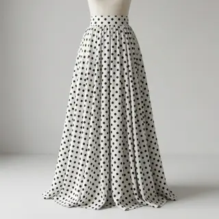 Viscoză RADIANCE Polka dot white