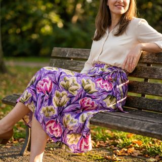 Viscoză ECOVERO Flowers design A digital print