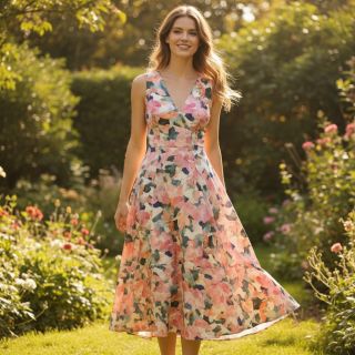 Viscoză SATIN Flowers Tora digital print