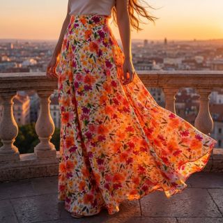 Viscoză STRETCH Flowers Sonja digital print