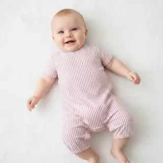 Mușelină YARN DYED Summer stripe rose