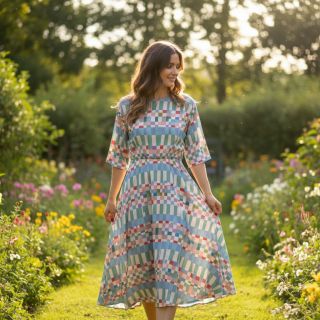 Viscoză RADIANCE Fantasia multi digital print