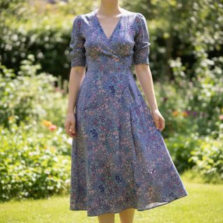 Viscoză ECOVERO Flowers Galia purple