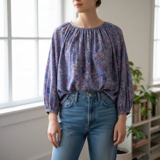 Viscoză ECOVERO Flowers Galia purple