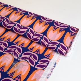 Viscoză ECOVERO Flowers Celia cobalt