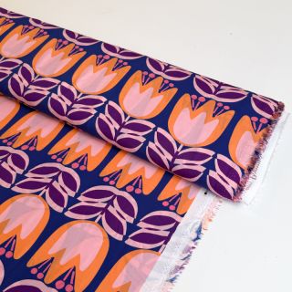 Viscoză ECOVERO Flowers Celia cobalt