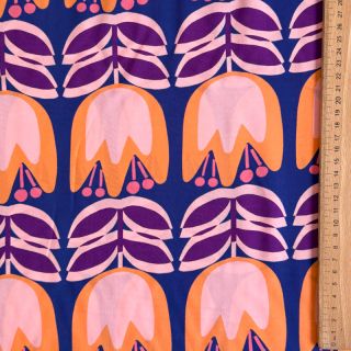 Viscoză ECOVERO Flowers Celia cobalt