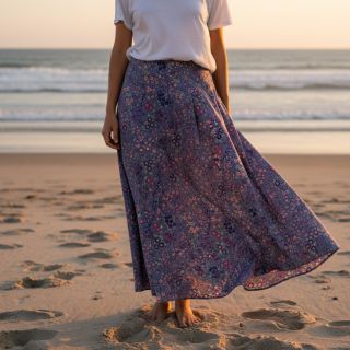 Viscoză ECOVERO Flowers Galia purple