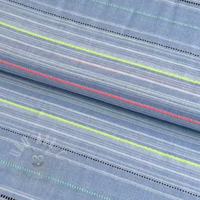 Țesătură din bumbac YARN DYED NEON Stripe summer