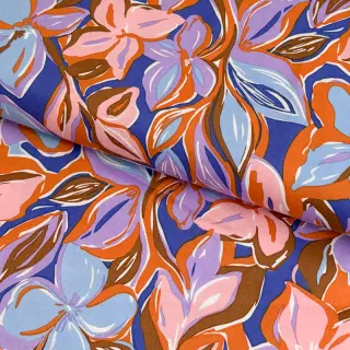 Țesătură din bumbac VISCOSE Flowers dark petrol