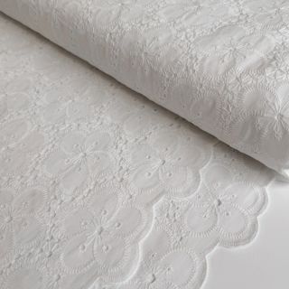 Țesătură din bumbac EMBROIDERY 2 side Camelia