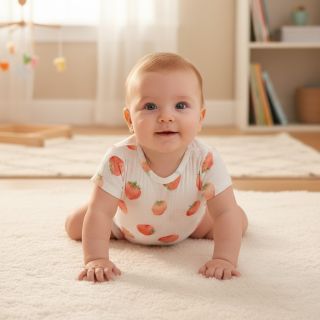 Mușelină Strawberries digital print