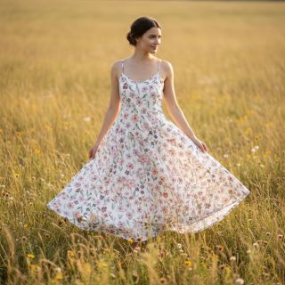 Mușelină Flowers Jana digital print