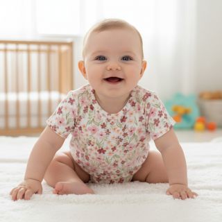 Mușelină Flowers Sisi digital print