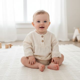 Mușelină BORDER Helene natural