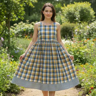 Mușelină DOUBLE SIDED Summer Check