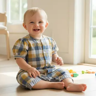 Mușelină DOUBLE SIDED Summer Check