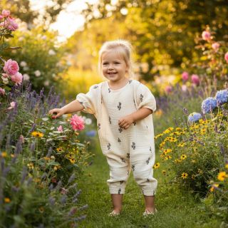 Mușelină EMBROIDERY Cactus SIMPLY NATURAL
