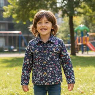 Țesătură din bumbac JEANS Hearts