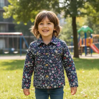Țesătură din bumbac JEANS Hearts
