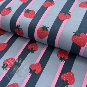 Tricot Fruits Strawberry petrol