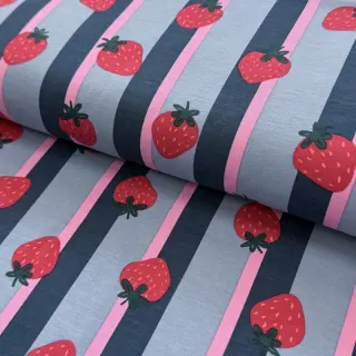 Tricot Fruits Strawberry petrol