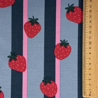 Tricot Fruits Strawberry petrol