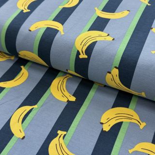 Tricot Fruits Banana petrol