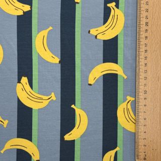 Tricot Fruits Banana petrol