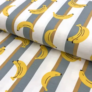 Tricot Fruits Banana white