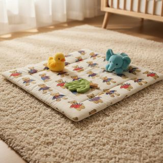 Țesătură decorativă Linenlook Teddy Bear Cosy digital print