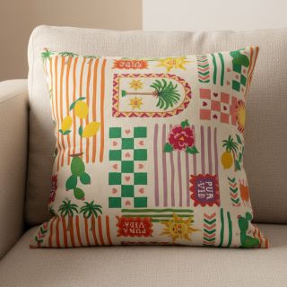 Țesătură decorativă Linenlook Pura Vida Patch digital print