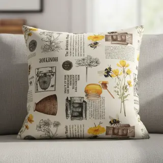 Țesătură decorativă Linenlook Bee Honey Recipe digital print