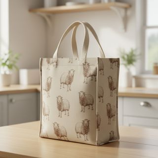 Țesătură decorativă Linenlook Pen Drawing Sheep digital print