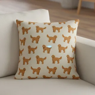 Țesătură decorativă Linenlook Labradoodle Dog Love digital print