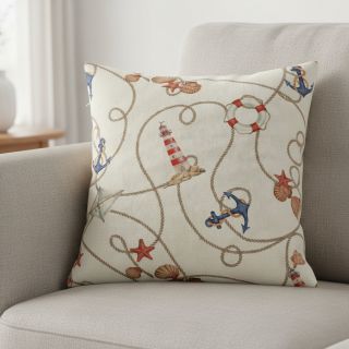 Țesătură decorativă Linenlook Maritime Rope Mix digital print