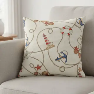 Țesătură decorativă Linenlook Maritime Rope Mix digital print