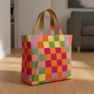 Țesătură decorativă Joyful Block Patch digital print