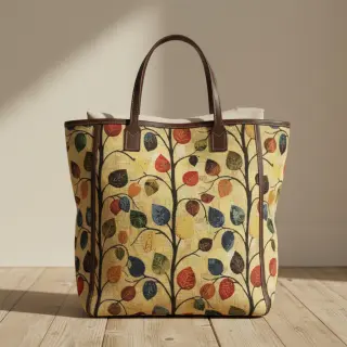 Țesătură decorativă GOBELIN premium Leaves Funky Arty
