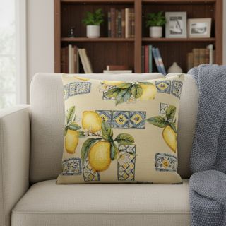 Țesătură decorativă GOBELIN premium Citrus Lemon Azulejos