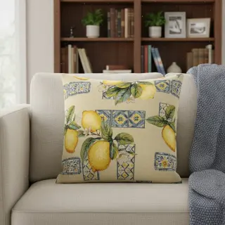 Țesătură decorativă GOBELIN premium Citrus Lemon Azulejos