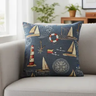 Țesătură decorativă GOBELIN premium Coast Lighthouse Sea